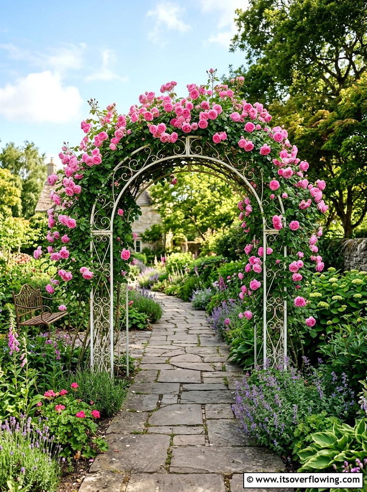Climbing Rose Trellis - 25 creative garden ideas for side yards
