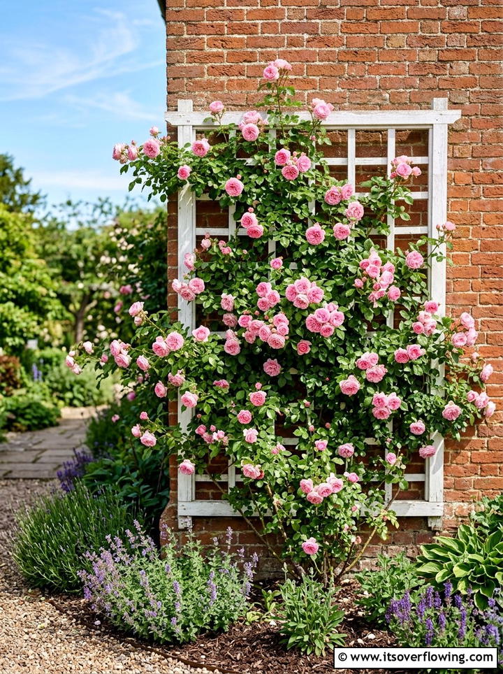 Climbing Rose Trellis - 25 creative garden ideas with high impact curb appeal