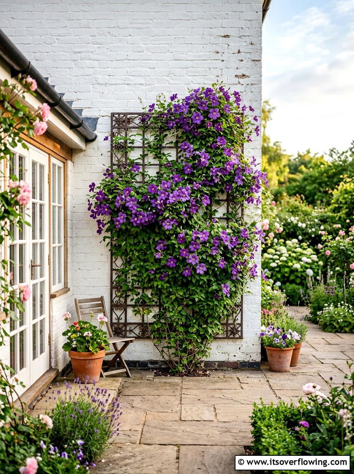 Climbing Vine Trellis - 25 garden ideas for tiny patios