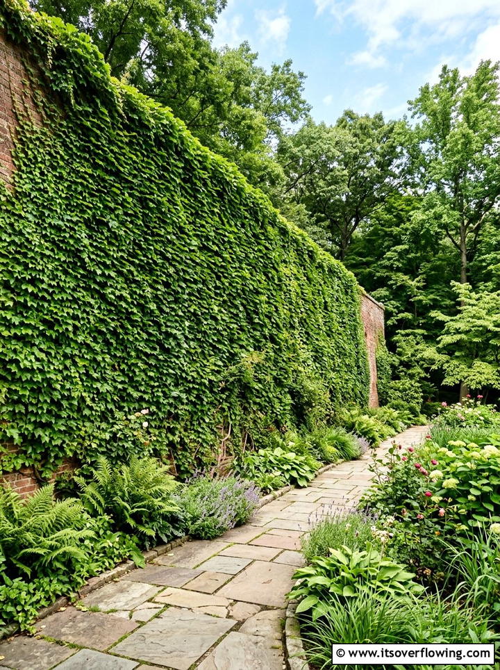 Climbing Vine Wall - 25 garden ideas for side yards