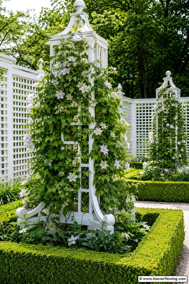 Climbing Vines Feature - 30 Parterre Garden Ideas for Elegant Outdoor Spaces