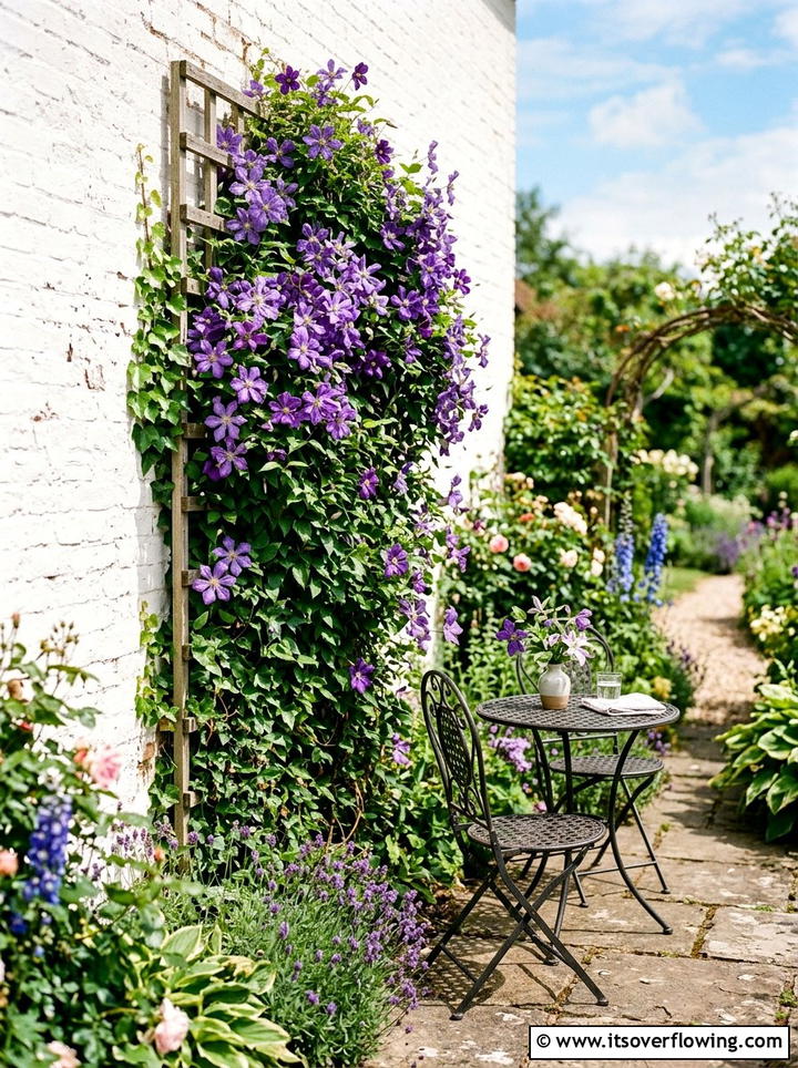 Climbing plants for vertical color - 25 small garden ideas for year round color