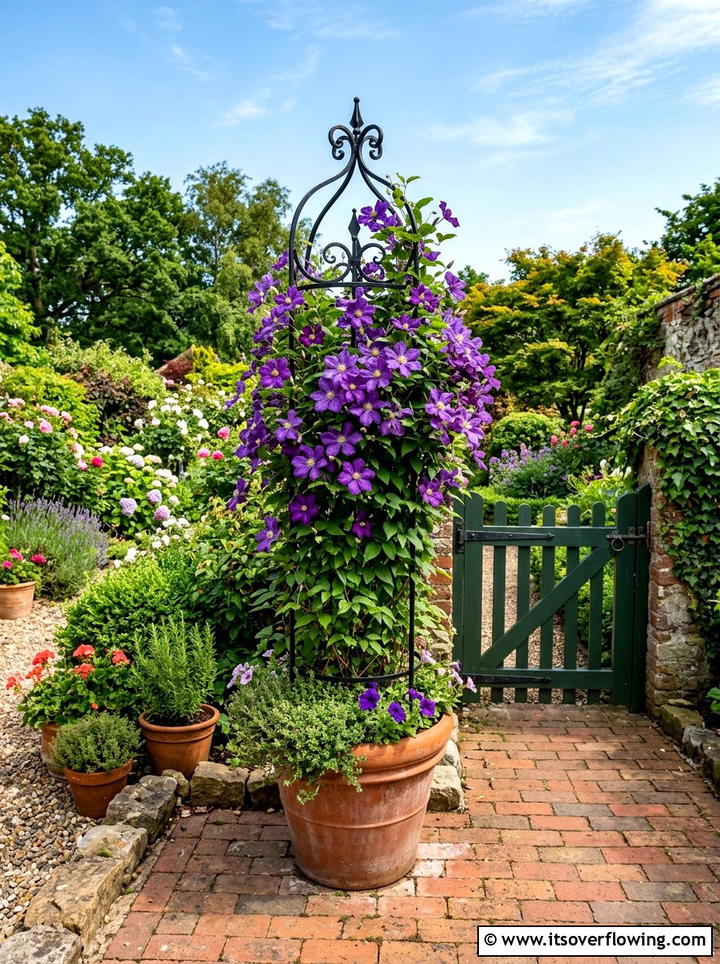 Climbing plants on trellis - 25 garden ideas for rental homes