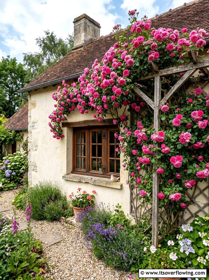 Climbing roses - 25 garden decor ideas for cottage gardens