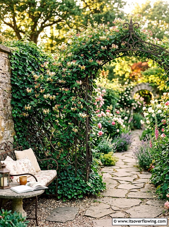 Climbing vine - 25 backyard ideas with bird garden