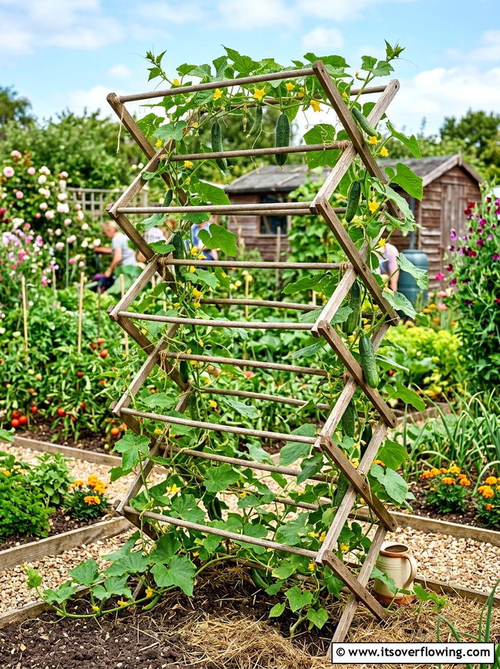 Clothes drying rack - 25 reusing old things ideas for trellis