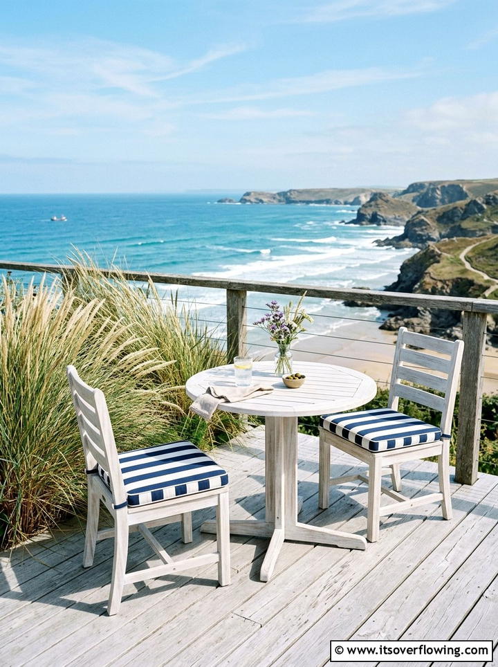 Coastal Bistro Set - 25 garden decor ideas with bistro sets