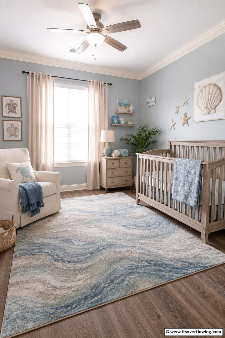 Coastal Calm - 30 Ocean-Themed Nursery Ideas for a Serene Baby Room