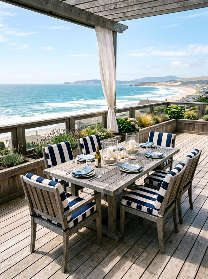 Coastal Deck Furniture - 25 backyard decorating ideas with centerpiece tables