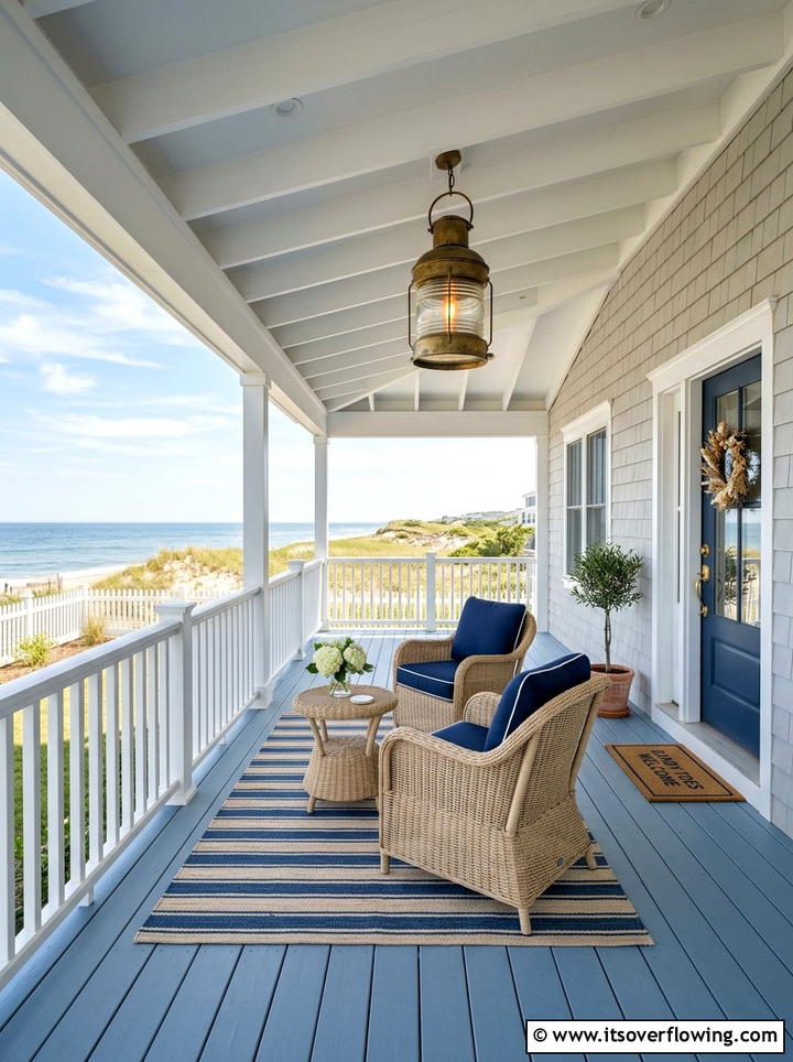 Coastal Front Porch - 25 front porch ideas for rainy climates