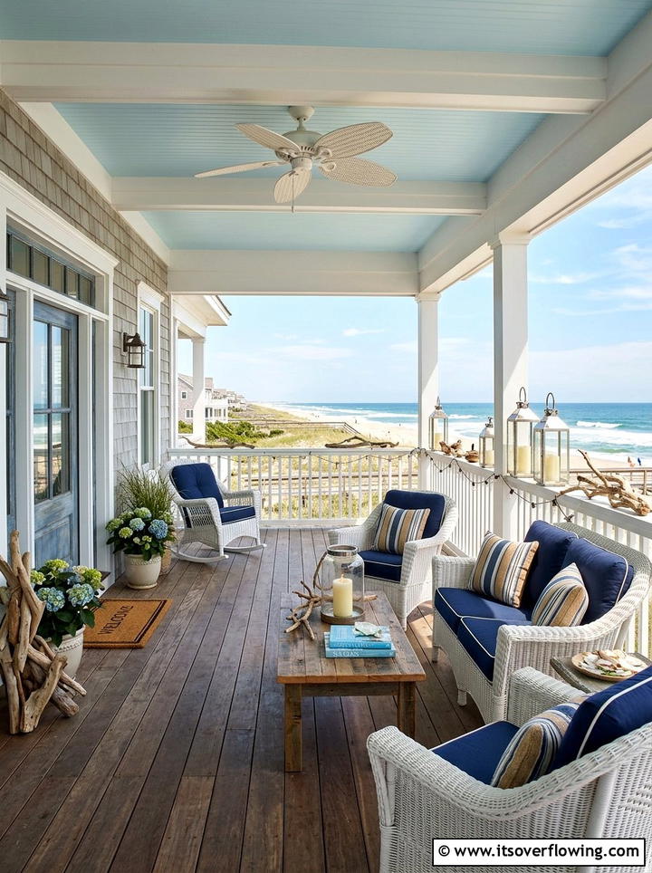 Coastal Front Porch - 25 front porch ideas for year round style