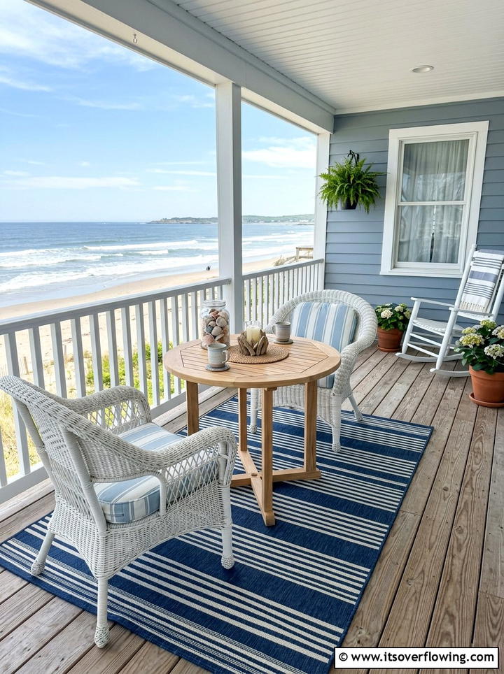 Coastal Front Porch Bistro Set - 25 front porch ideas with bistro set