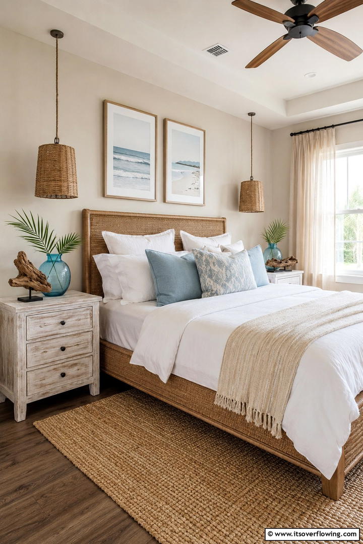 Coastal Inspired Nightstand Decor - 30 Nightstand Decor Ideas to Enhance Your Bedroom Style