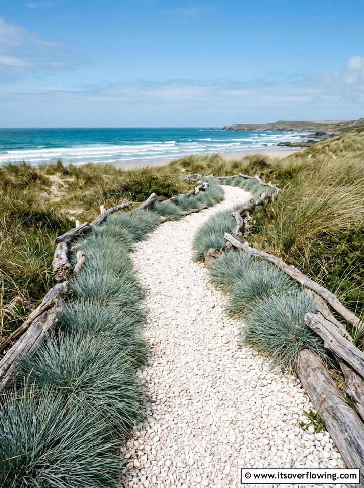 Coastal Shell Path - 25 garden design ideas with pathways