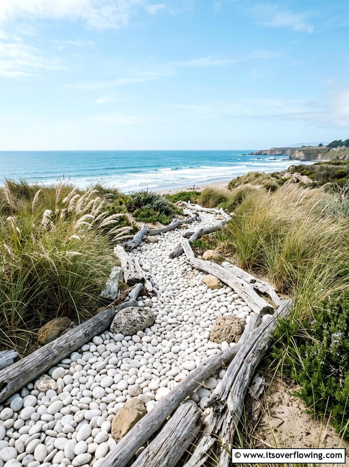 Coastal Style Dry Creek Bed - 25 backyard ideas with dry creek bed