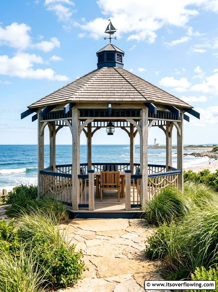 Coastal Style Gazebo - 25 garden ideas with gazebo