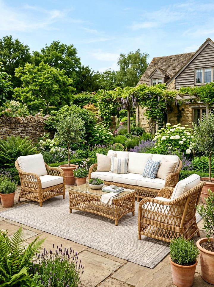 Coastal blue outdoor cushions - 25 backyard decorating ideas with coastal accents