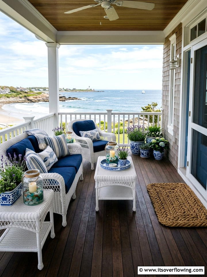 Coastal spring porch - 25 front porch ideas with spring decor