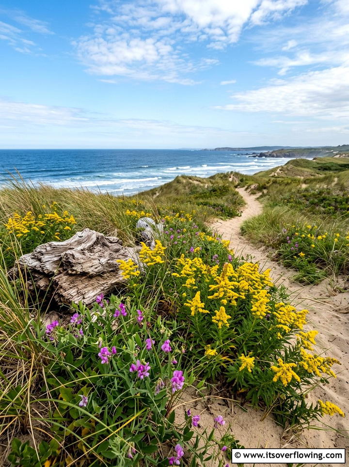 Coastal wildflower landscape - 25 creative garden ideas with native wildflowers