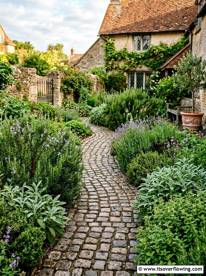 Cobblestone Backyard Path - 25 backyard decorating ideas with stepping stones