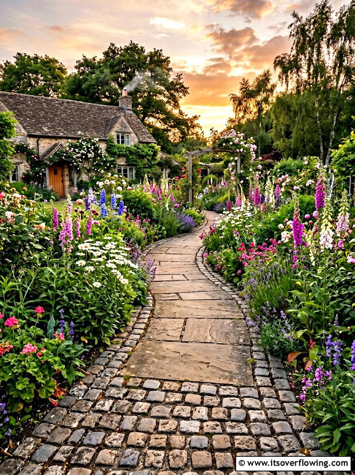 Cobblestone Border For Garden - 25 small garden ideas with narrow pathways