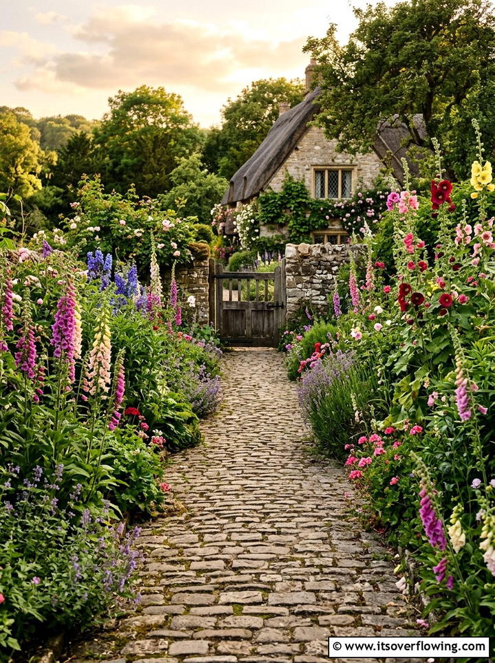 Cobblestone Garden Road - 25 garden ideas with pathways