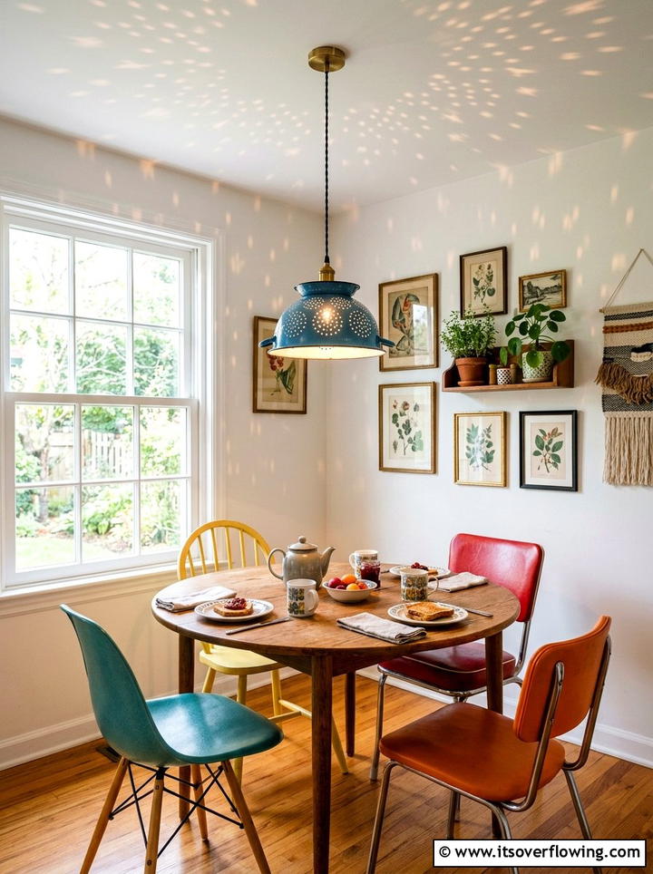 Colander Lantern - 25 reusing old things ideas for lantern decor