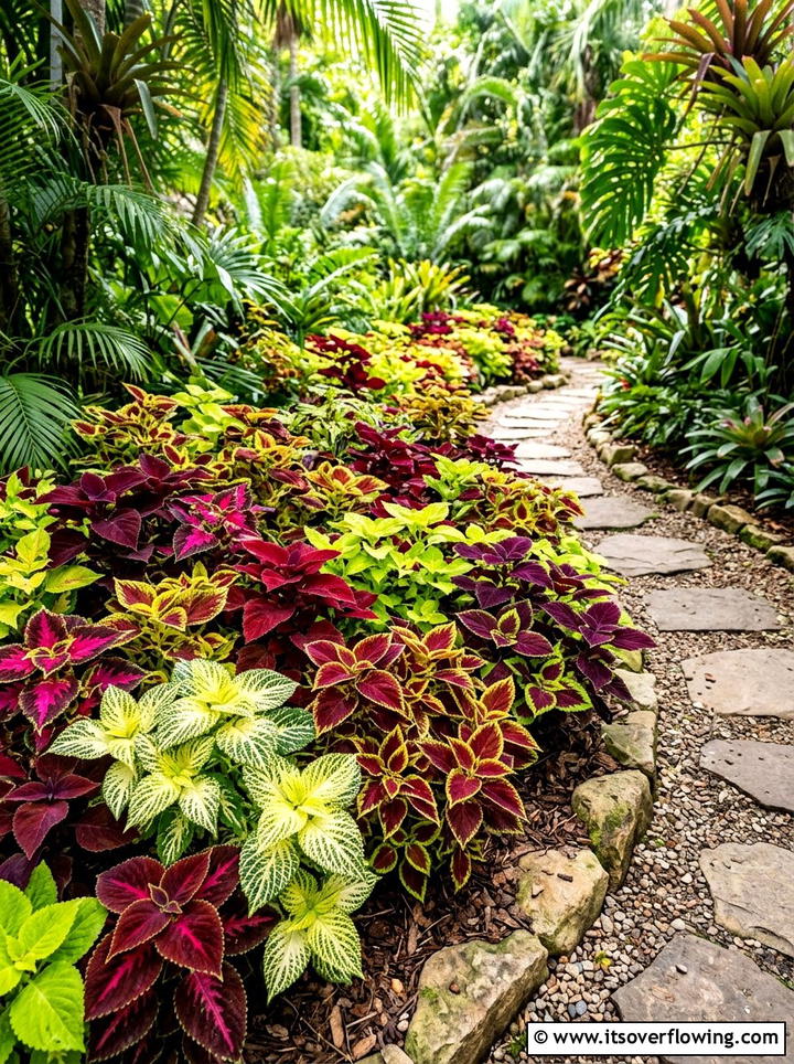 Coleus Texture Garden - 25 cheap garden ideas with cuttings
