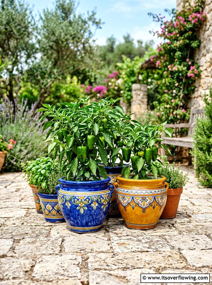 Colorful Ceramic Vegetable Pot - 25 creative garden ideas with container vegetables