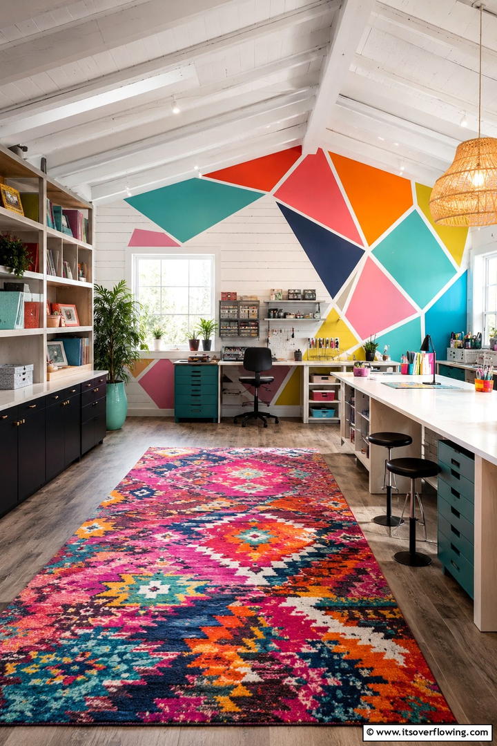 Colorful Creative Hub - 30 She Shed Interior Ideas for Personalized Retreats