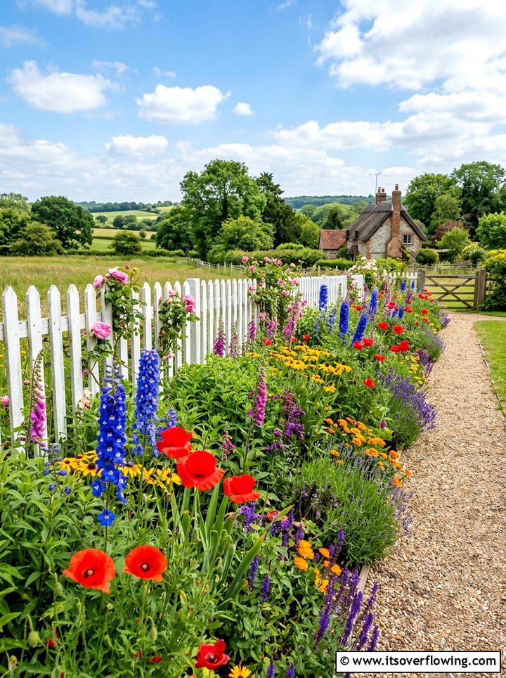 Colorful Flower Border - 25 garden ideas for side yards