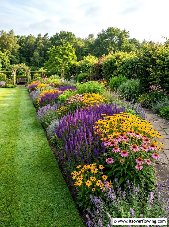 Colorful Flower Border - 25 garden ideas for family gatherings