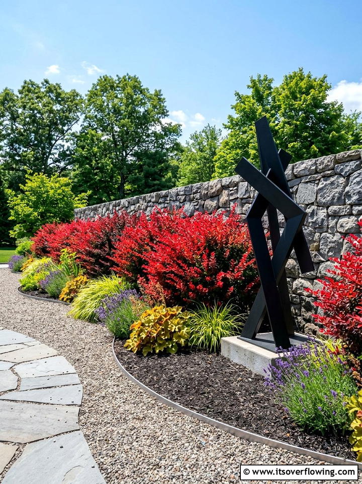 Colorful Foliage Hedge - 25 backyard ideas with hedges