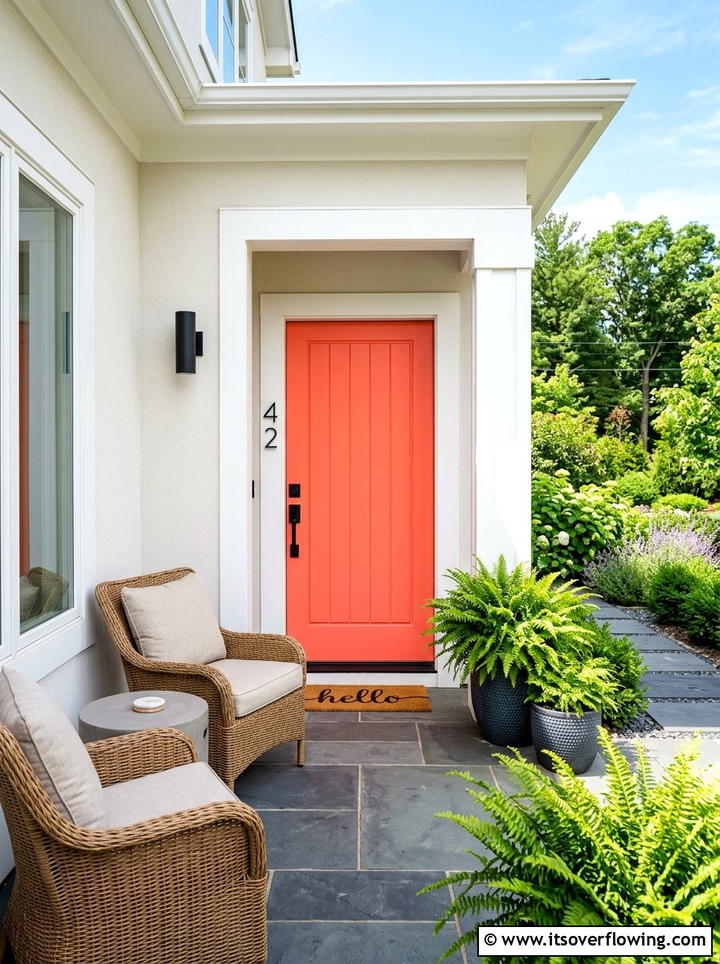 Colorful Front Door Paint - 25 front porch ideas with summer decor
