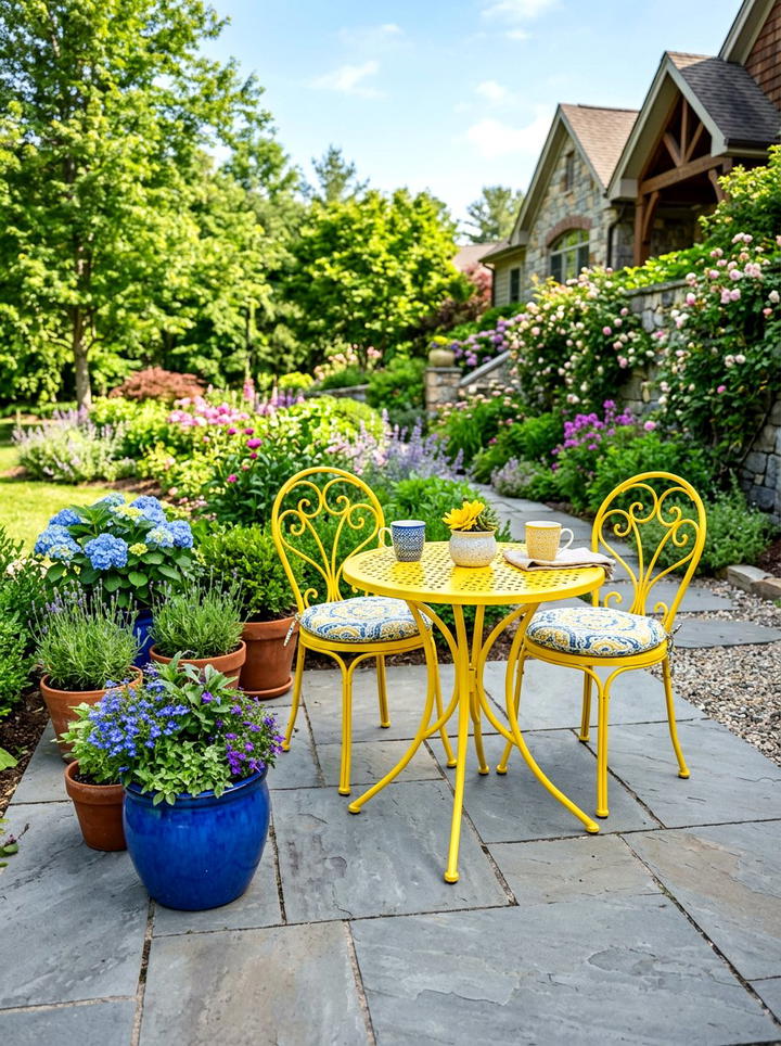 Colorful Painted Patio Furniture - 25 backyard decorating ideas on a budget