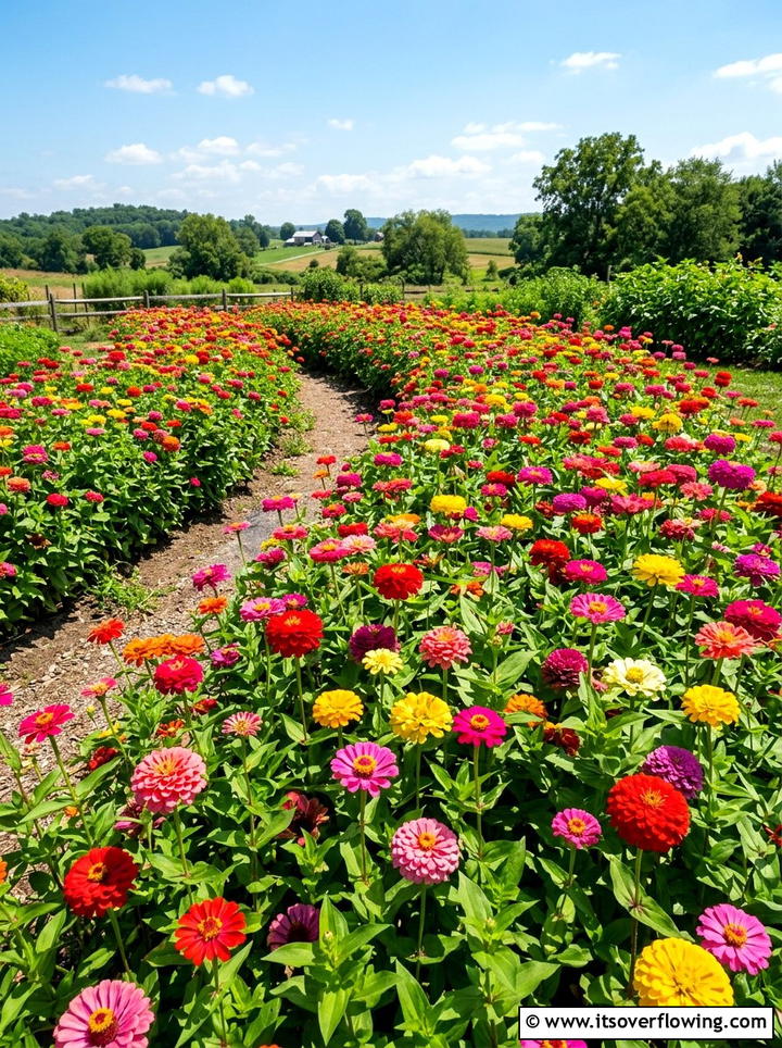 Colorful Zinnia Patch - 25 creative garden ideas with butterfly habitats