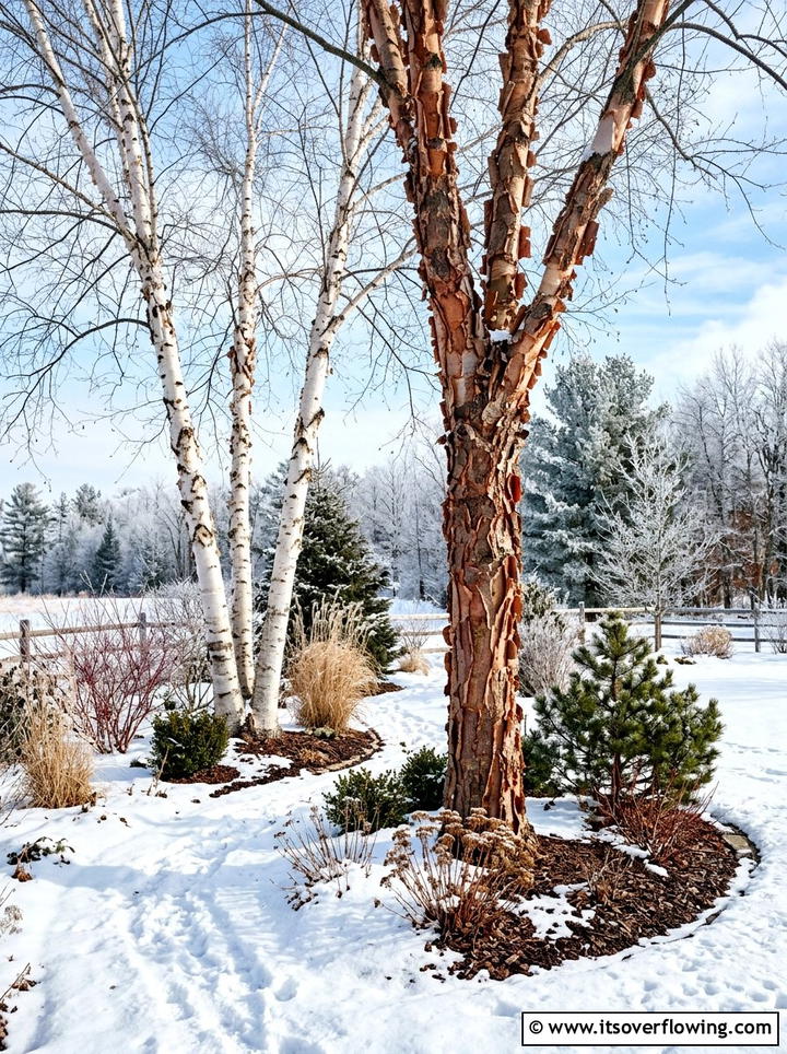Colorful bark trees - 25 creative garden ideas for winter interest