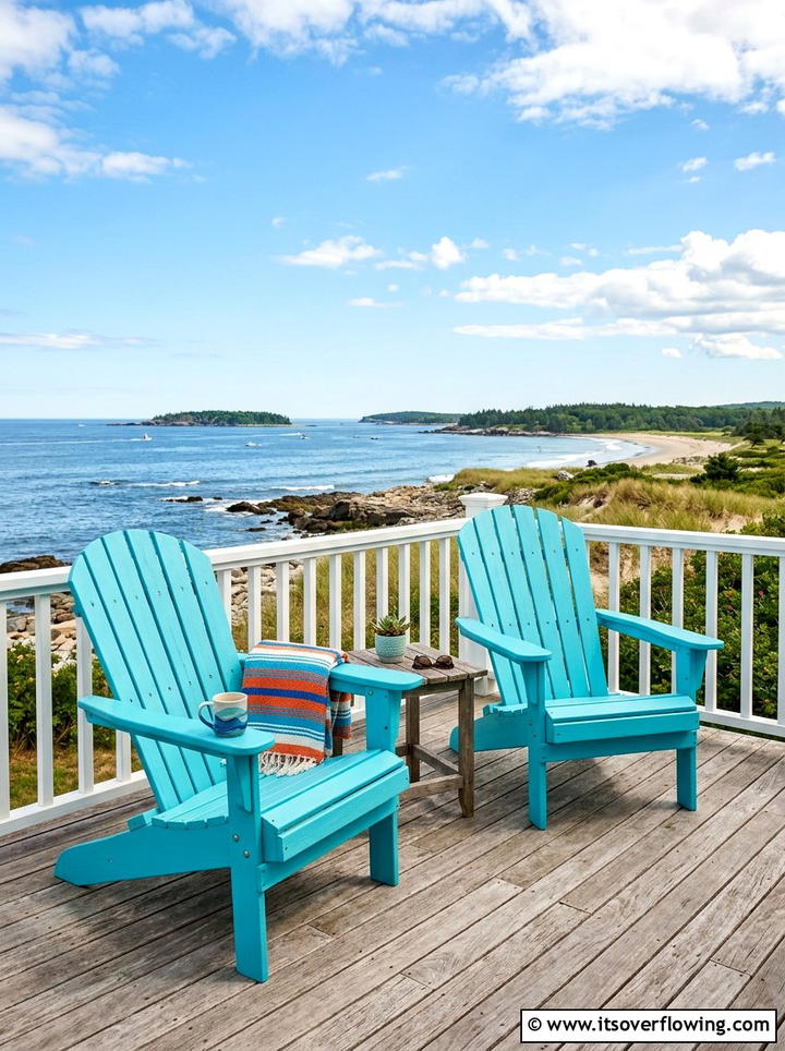 Colorful porch chairs - 25 front porch ideas for small porches