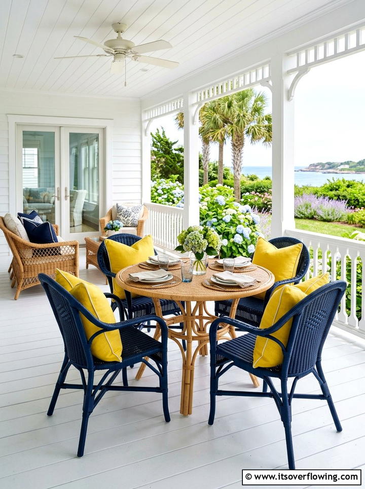 Colorful rattan furniture - 25 front porch ideas with rattan furniture