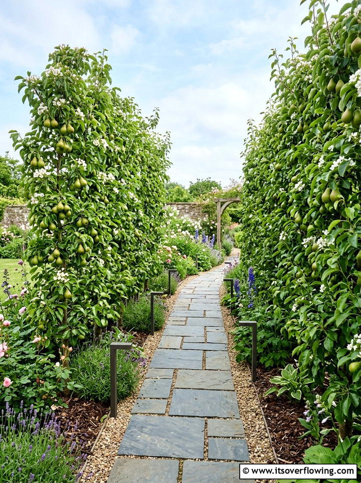 Columnar Pear Tree - 25 small garden ideas with dwarf trees