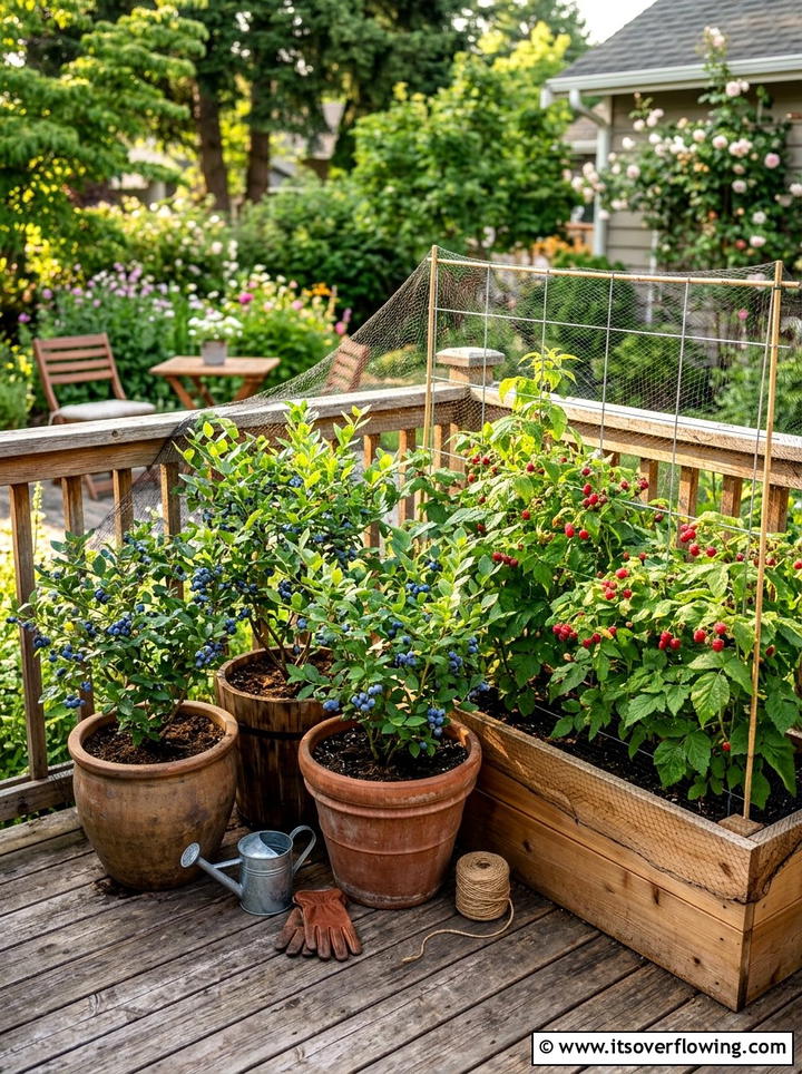 Compact Berry Garden - 25 small garden ideas with edible garden