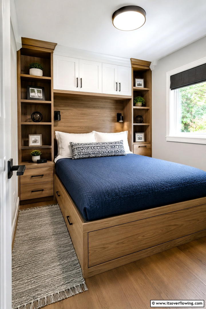 Compact Comfort with Built In Storage - 30 Space-Saving Small Guest Bedroom Ideas for Cozy Comfort