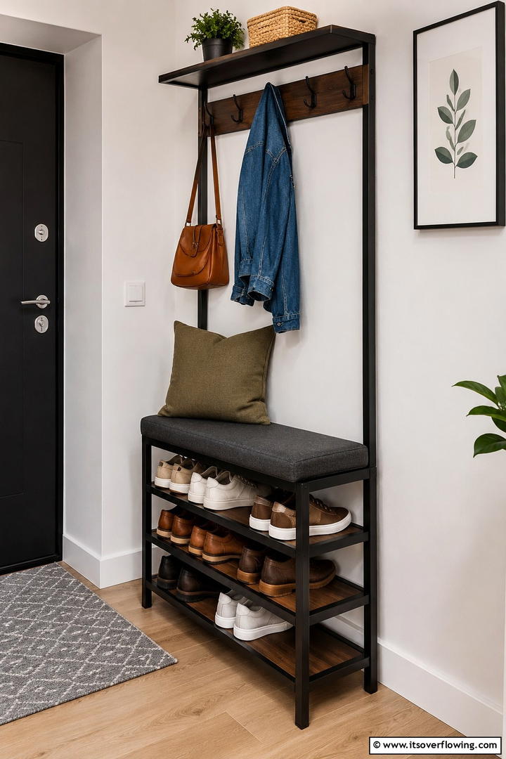 Compact Entryway Bench - 30 Functional Mudroom Bench Ideas for Organized Entryways