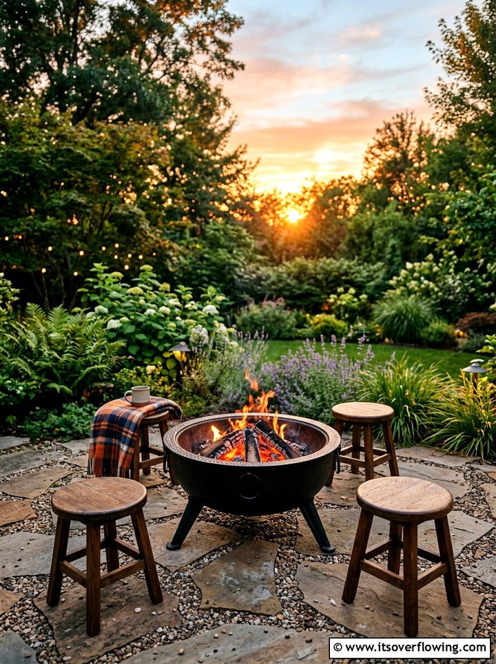Compact Fire Pit - 25 small garden ideas for backyard