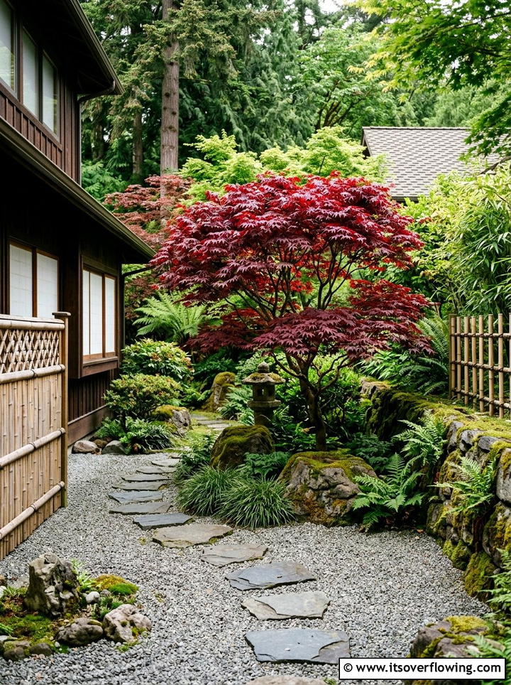 Compact Japanese Maple - 25 garden design ideas for side yard strips