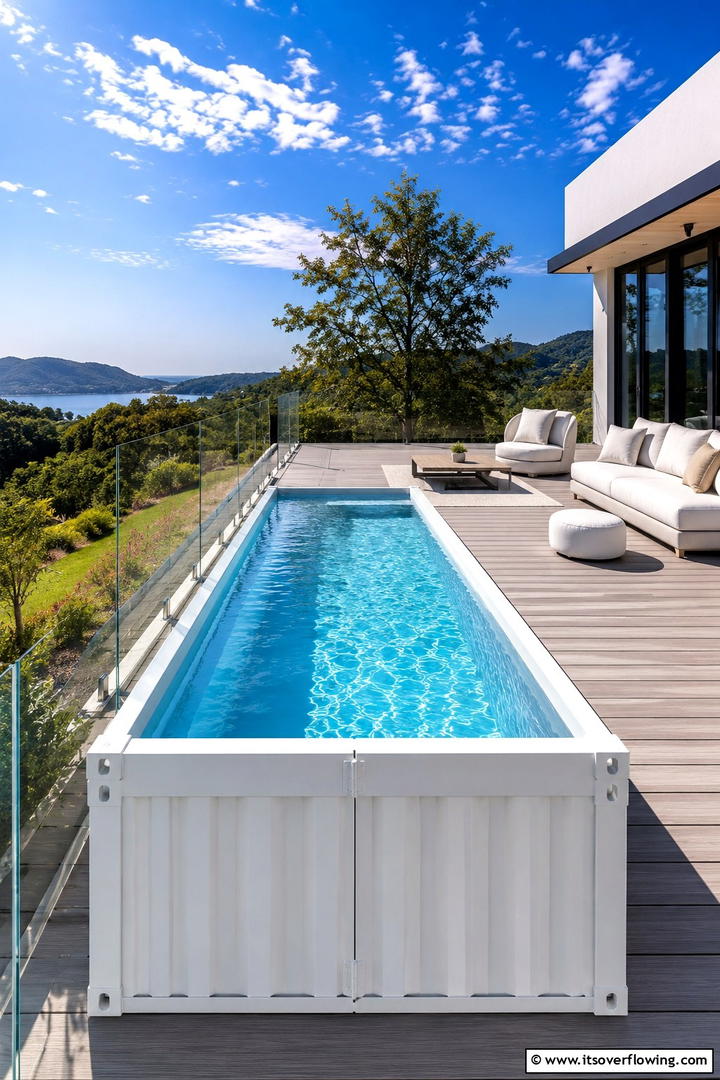 Compact Oasis Design - 30 Shipping Container Pool Ideas for Modern Backyards