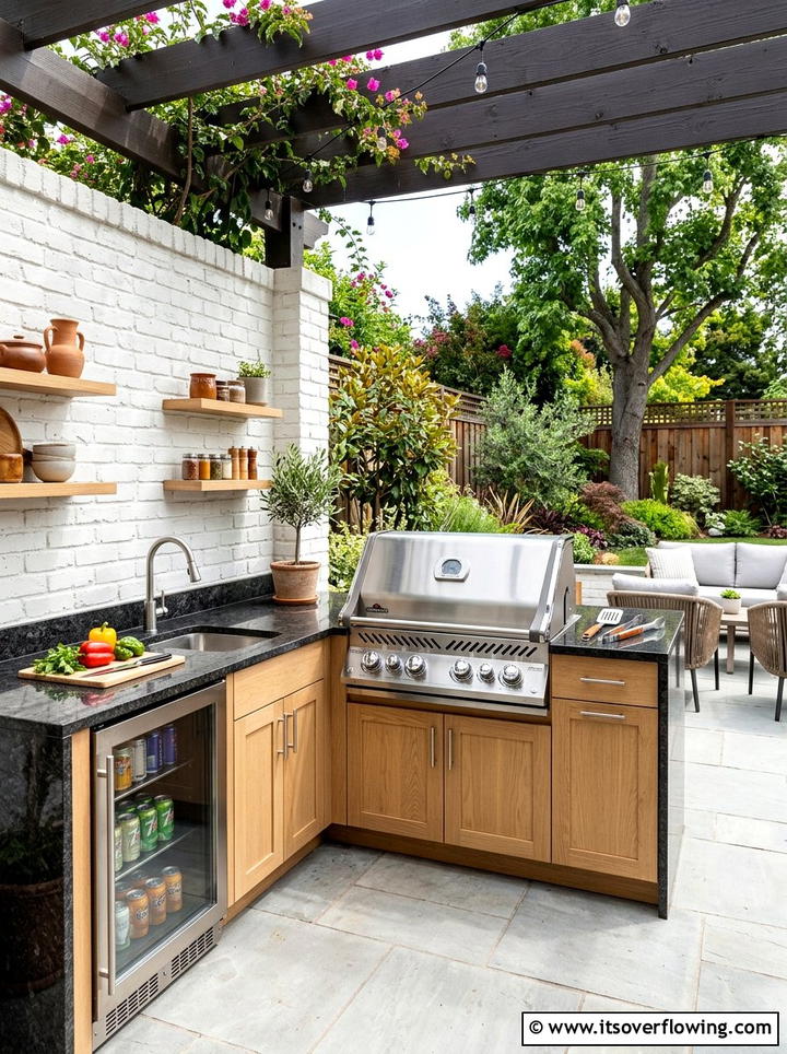 Compact Outdoor Kitchen - 25 backyard ideas for small yards