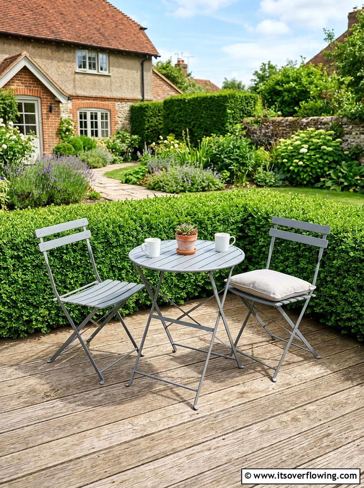 Compact Three Piece Bistro Set - 25 front porch ideas with bistro set