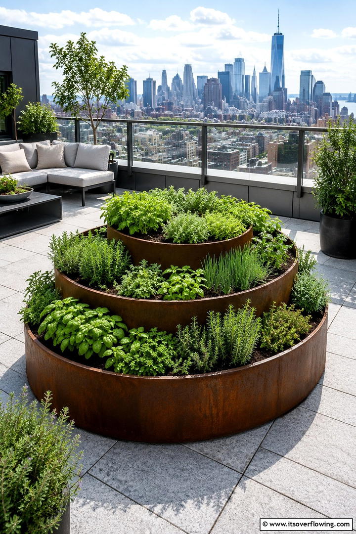Compact Urban Spiral - 30 Spiral Garden Design Ideas for Unique Outdoor Layouts