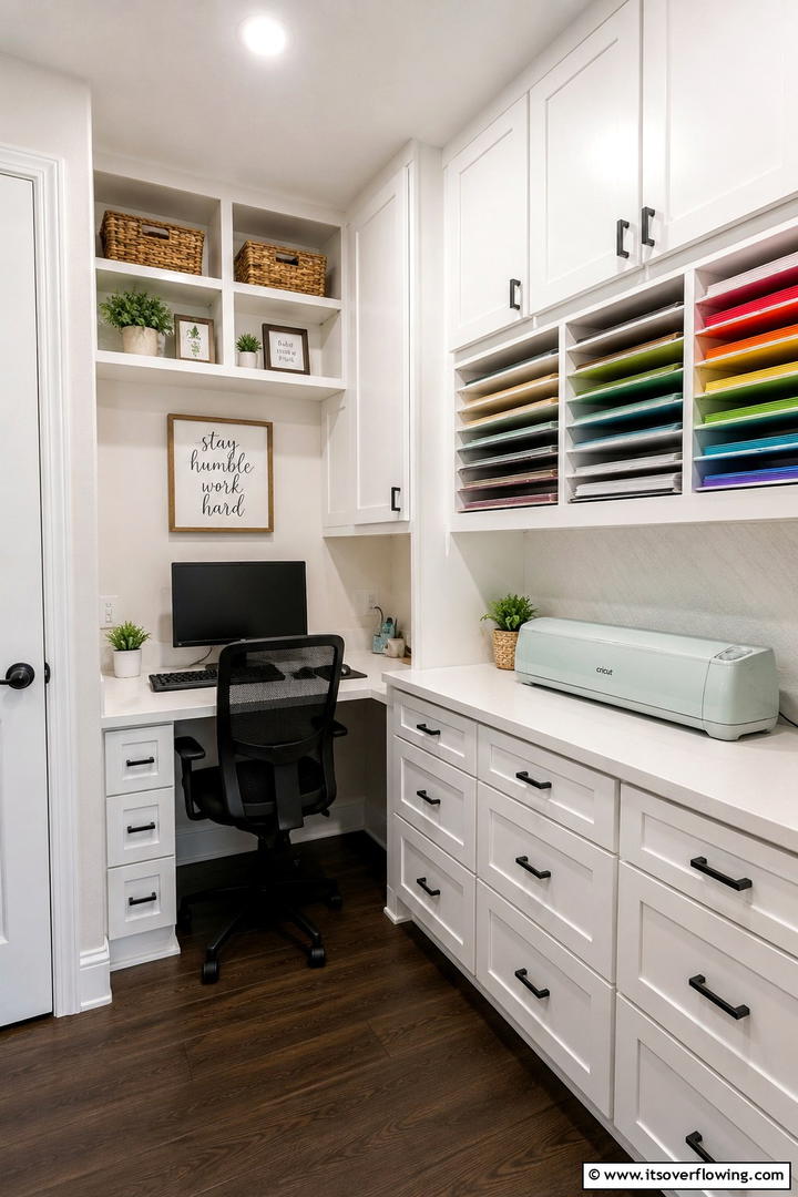 Compact Utility Zones - 30 Small Craft Room Ideas for Organized Creative Spaces